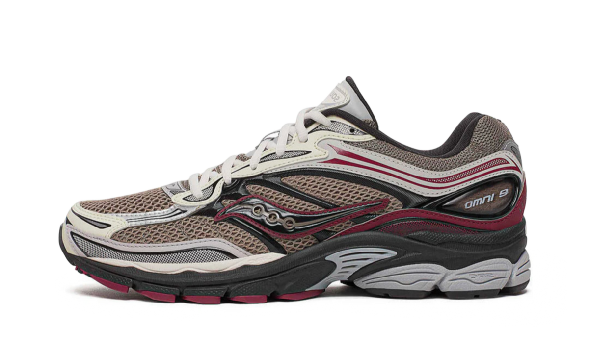 Saucony ProGrid Omni 9 "Tomorrow Meet Yesterday Pack Tan Maroon"