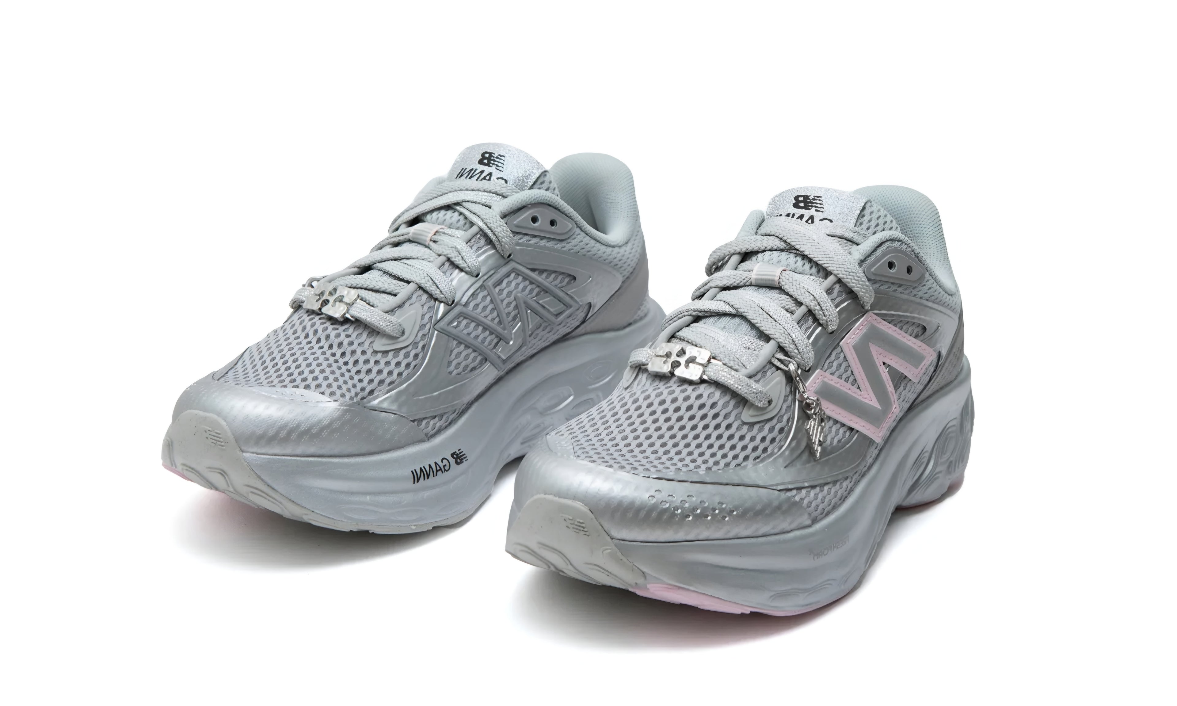 New Balance Ganni x Fresh Foam Trainer "Silver Metallic Pink"