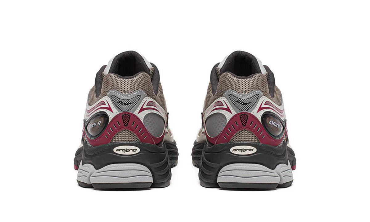 Saucony ProGrid Omni 9 "Tomorrow Meet Yesterday Pack Tan Maroon"