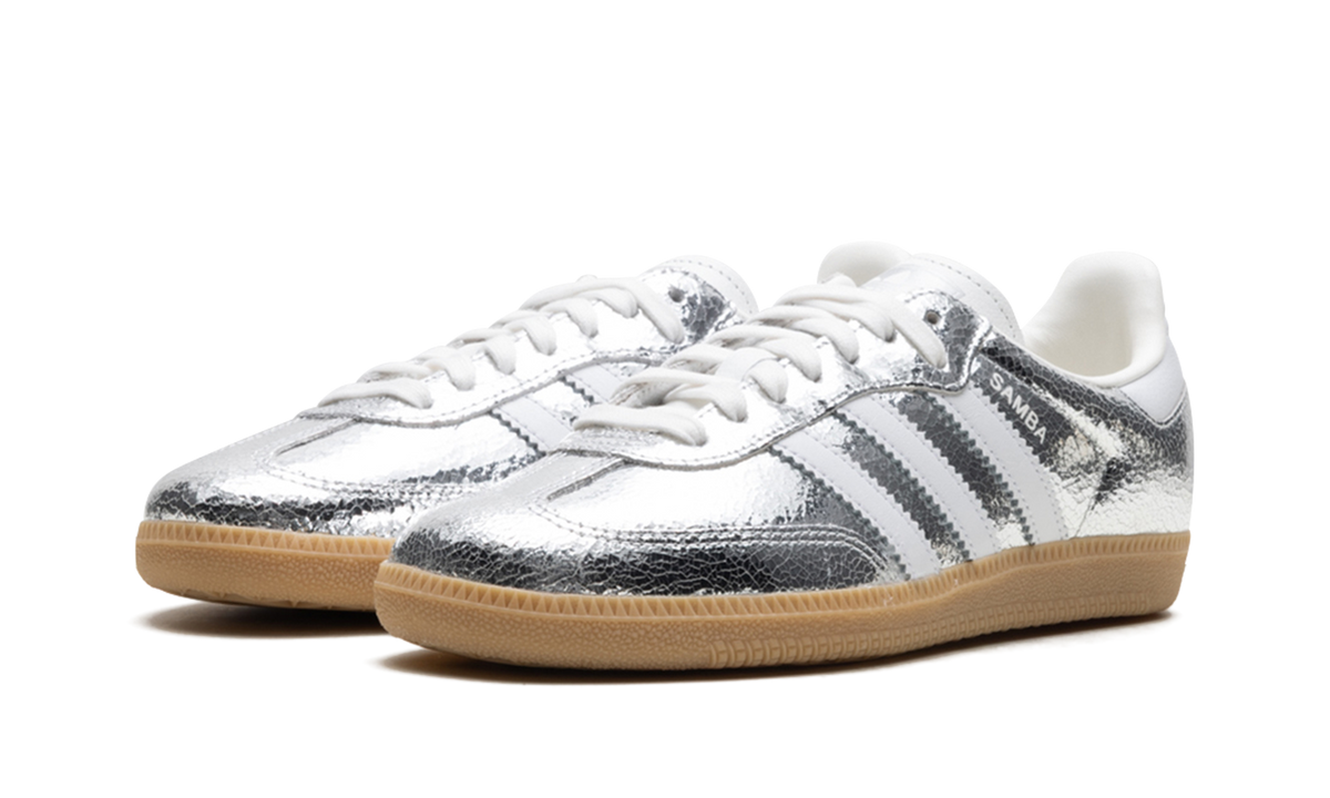 Adidas Samba OG "Silver Metallic Cracked Leather"
