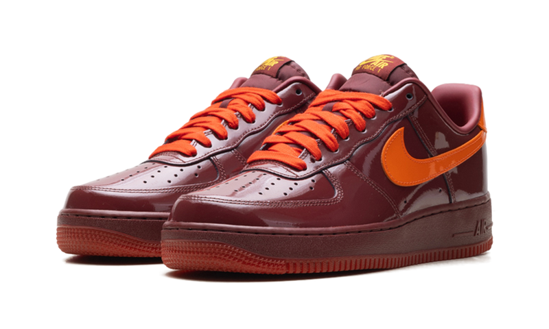Nike Air Force 1 Low "Patent Leather Dark Team Red Safety Orange"