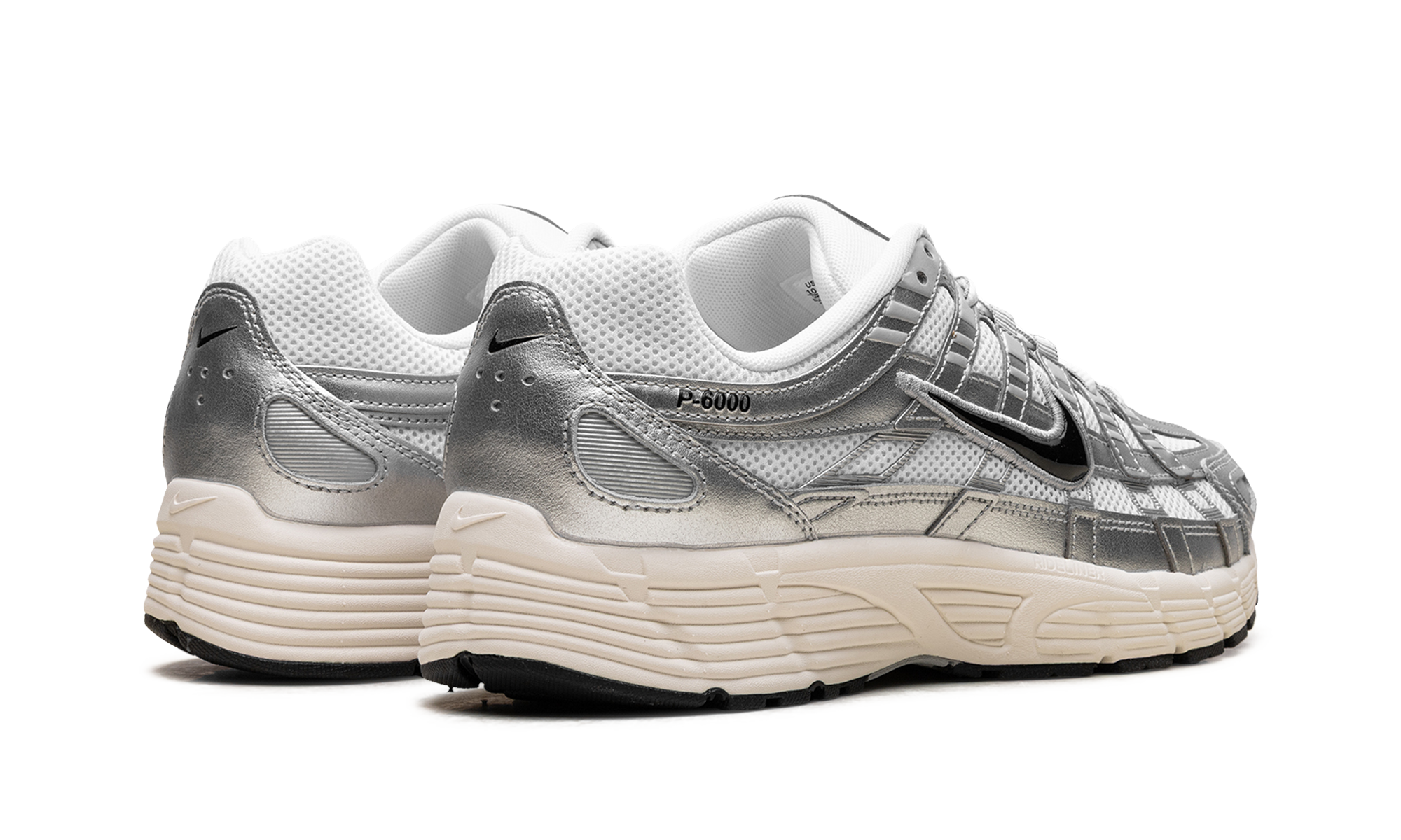 Nike P-6000 "White Metallic Silver Flat Silver Black"