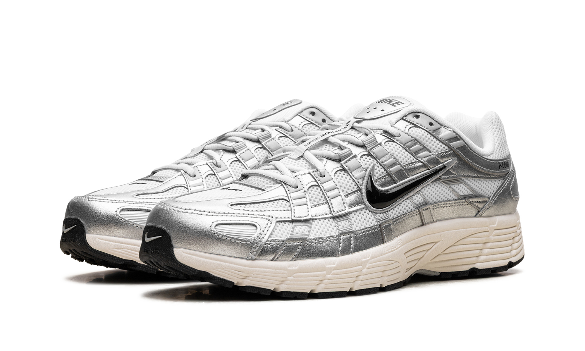 Nike P-6000 "White Metallic Silver Flat Silver Black"