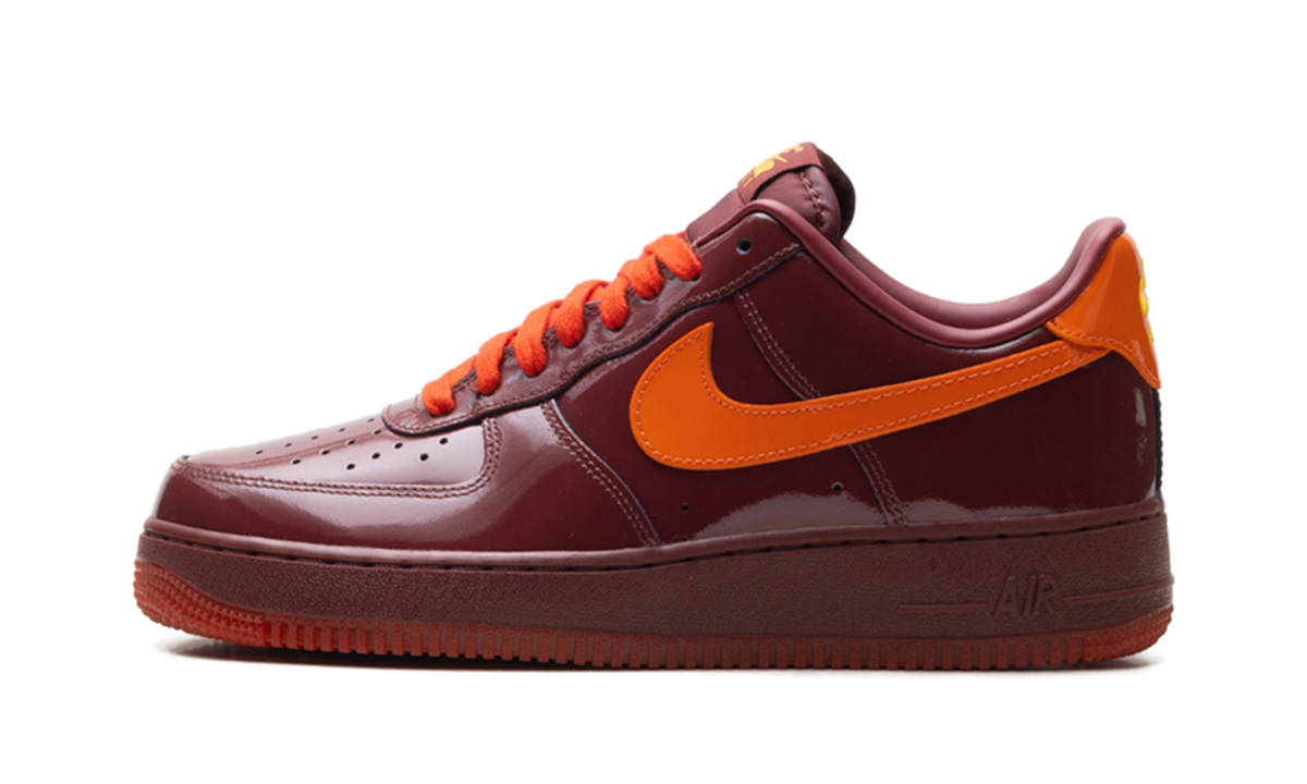 Nike Air Force 1 Low "Patent Leather Dark Team Red Safety Orange"