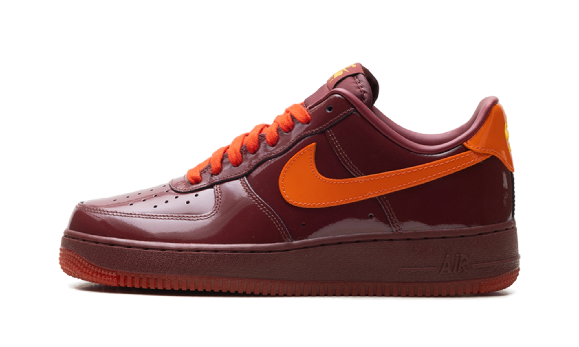 Nike Air Force 1 Low "Patent Leather Dark Team Red Safety Orange"
