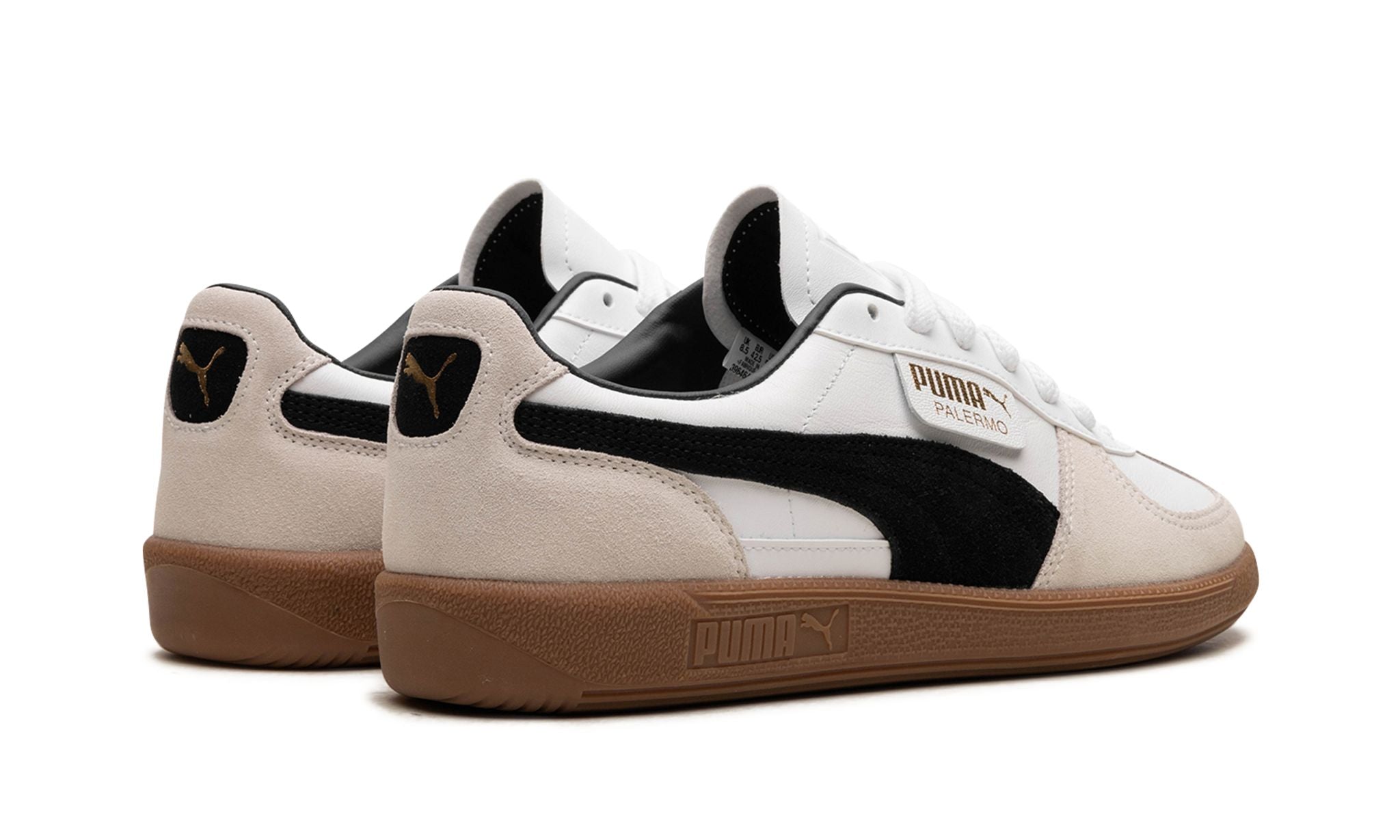 PUMA Palermo Leather in "PUMA White / Vapor Gray / Gum,"