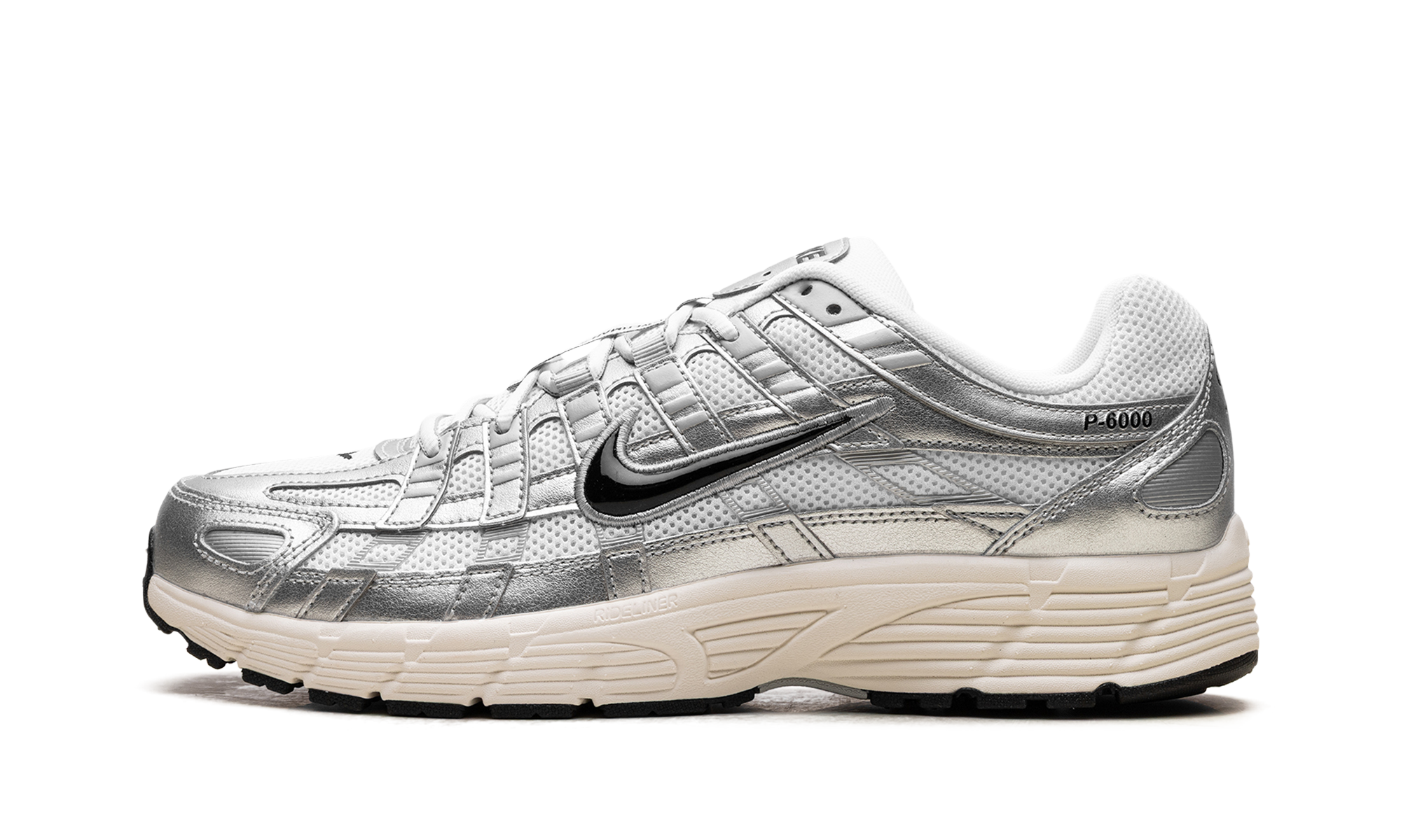 Nike P-6000 "White Metallic Silver Flat Silver Black"