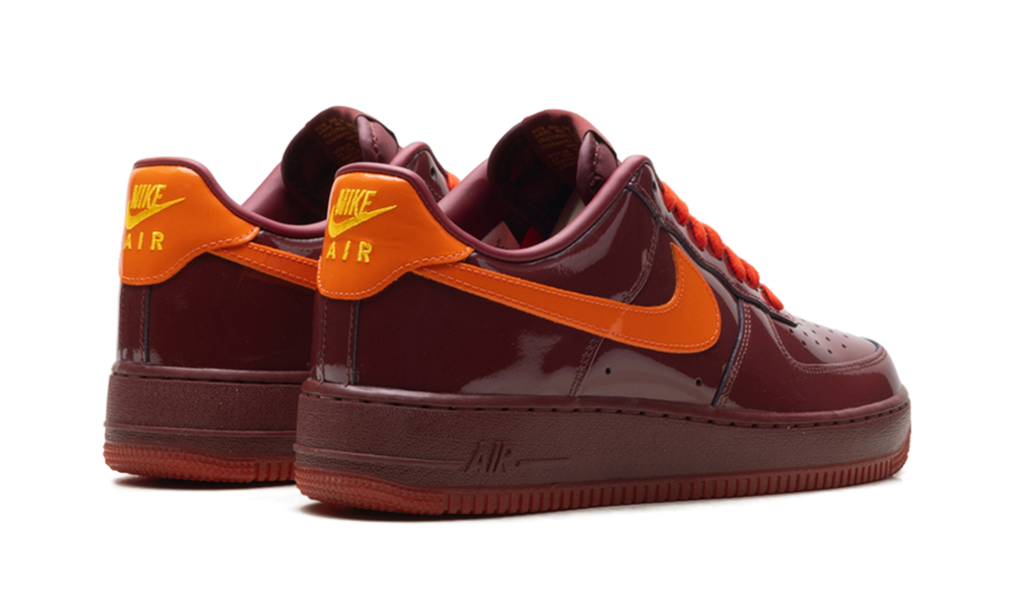 Nike Air Force 1 Low "Patent Leather Dark Team Red Safety Orange"